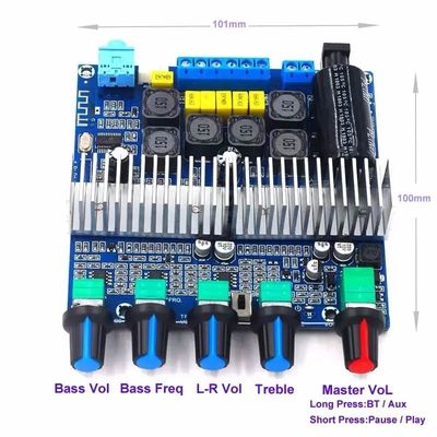 2.1 Channel Subwoofer Amplifier Board với 100W Bass Output và Bluetooth 5.0 TPA3116D2 Audio Stereo Equalizer