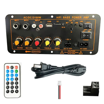 Bảng khuếch đại âm thanh xe hơi 100-300W với Bluetooth 5.0 và đầu vào micrô kép cho Karaoke và Subwoofer