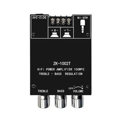 ZK-1002T HIFI 2.0 Channel 5.0BT 100Wx2 Amplifier Board Stereo Subwoofer Speaker Module với Truyền thông AUX