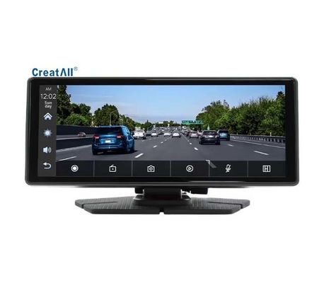 Creatall 8.1inch thiết bị điều hướng xe hơi cầm tay tất cả trong một thiết bị không dây CarPlay phía trước phía sau ghi âm kép Dash Cam cho bảng điều khiển