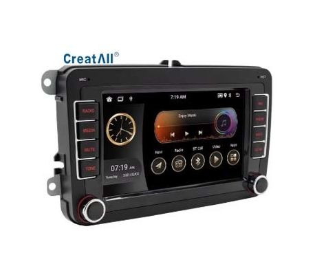Creatall cho Volkswagen 7-Inch Android Navigation GPS Carplay Bảng điều khiển trung tâm không dây Máy tích hợp 1 năm
