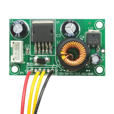 CA-1233 12V đến 5V đến 3.3V LCD Bảng Nguồn Chuyển Đổi Điện Áp Mô Đun có Dây DC-DC Bước Xuống mô-đun