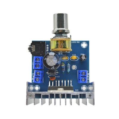 TD7297A Bộ điều khiển âm thanh khuếch đại lớp D Thể chế khuếch đại DC 9-15V 15W*2 Stereo với bộ tản nhiệt nâng cấp