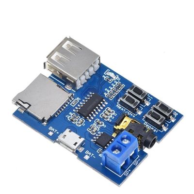 Thẻ giải mã MP3 với thẻ TF tăng cường Mono 2W và chế độ phát đĩa U cho mô-đun máy nghe nhạc pin lithium 3,7V