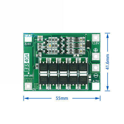 Bảng bảo vệ pin lithium 3S 11.1V 12.6V 40A 18650 Bộ chuyển đổi Dc Dc