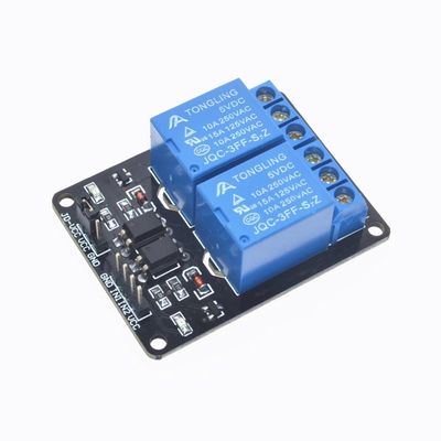 Mô-đun rơle điều khiển 2 kênh DC 5V Kích hoạt mức thấp thường đóng