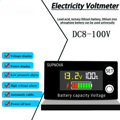 Vôn kế ampe kế kỹ thuật số axit chì Vôn kế xe máy Volt đo 12V-84V