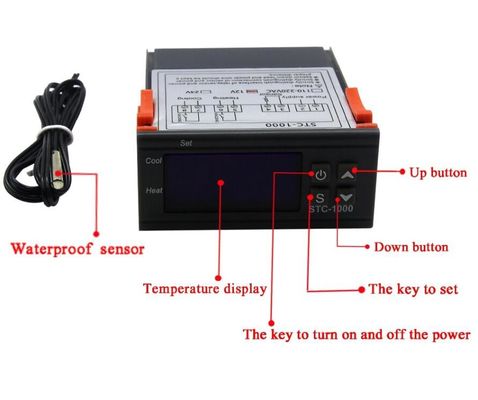STC-1000 AC 110V-220V Bộ điều khiển độ ẩm kỹ thuật số Hệ thống giám sát nhiệt độ