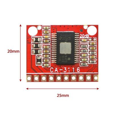 TPA3116 Mô-đun khuếch đại 50W Bảng khuếch đại điện kỹ thuật số kênh kép với DC 8V ~ 24V và không có tiếng ồn POP