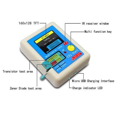 Công cụ kiểm tra TFT đa chức năng, đo diode, tụ điện, vạn năng, dải đo 25pF-100mF
