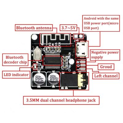 CA-6965-B 4.1 5.0 MP3 Lossless Bộ Giải Mã Bluetooth Mô-đun Âm Thanh Hệ Thống Thu Không Dây