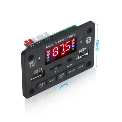 Mô-đun giải mã Bluetooth 5.0 Mp3 6V 12V Bluetooth 5.0 Xe hơi không dây USB