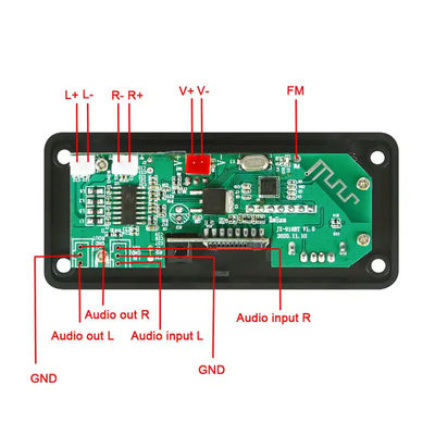 2x25W 50W Máy nghe nhạc MP3 Bluetooth Mô-đun âm thanh Bảng điều khiển từ xa Hệ thống âm thanh không dây