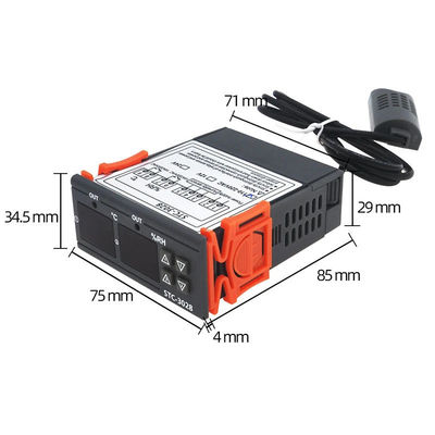 STC-3028 AC 220V DC 12V-24V Bộ điều khiển độ ẩm kỹ thuật số Thiết bị giám sát năng lượng kép