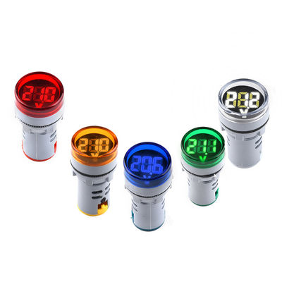 Vôn kế kỹ thuật số mini 22mm DC 6-100V Đồng hồ đo điện áp Máy chỉ báo Đèn thí điểm Hiển thị ánh sáng