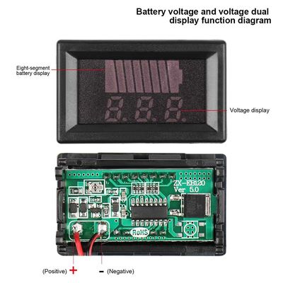 Đồng hồ đo dung lượng pin lithium 0,56&quot; LED 12V 24V 36V 48V 60V 72V