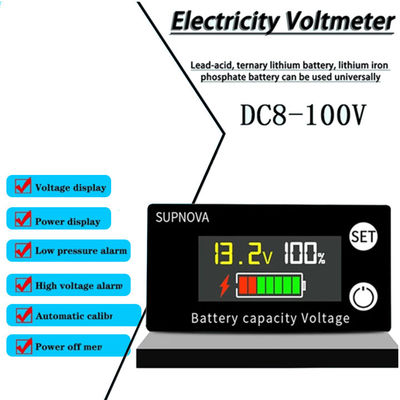 Vôn kế ampe kế kỹ thuật số axit chì Vôn kế xe máy Volt đo 12V-84V