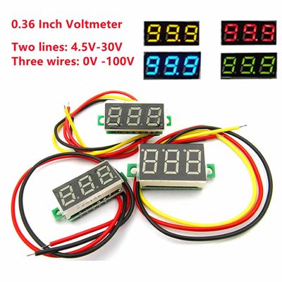 Vôn kế Ampe kế kỹ thuật số 0,36 inch 2 dây 3 dây 4 chữ số LED