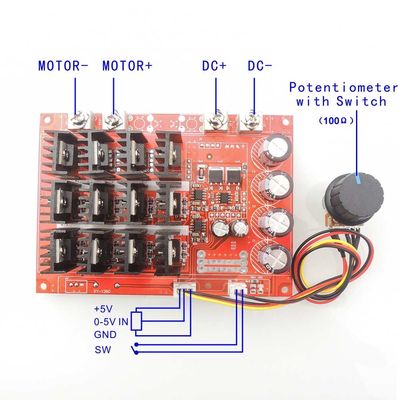 Bộ Điều Khiển Tốc Độ Động Cơ DC 10-50V 60A Pwm HHO Pwm RC 12V 24V 48V 3000W