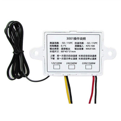 Bộ Điều Khiển Nhiệt Độ Màn Hình Hiển Thị Kỹ Thuật Số NTC10K 10A 12V 24V 110V~220V