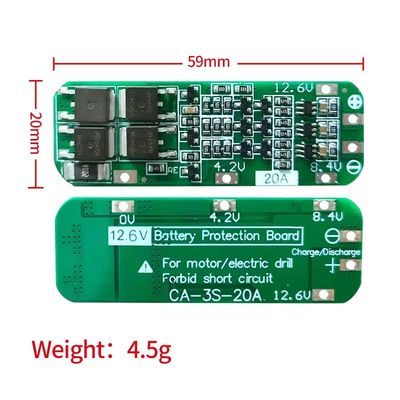 CA-3S-20A-E 11.1V 12V 12.6V BMS Ban bảo vệ pin Lithium 3s Bms Module