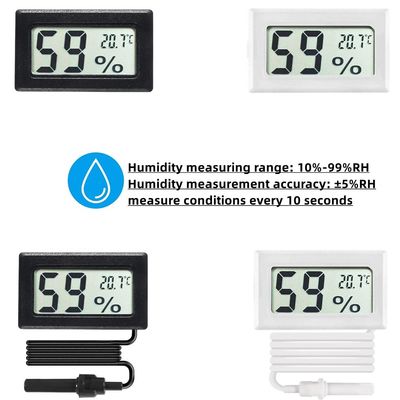 Nhiệt kế ABS Máy đo độ ẩm Nhiệt kế kỹ thuật số Máy đo độ ẩm CE