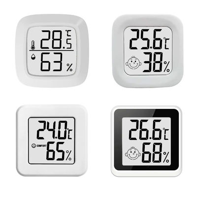 Bộ điều khiển nhiệt kế kỹ thuật số ABS Máy đo độ ẩm nhiệt độ 4,3 * 4,3 * 1,2cm