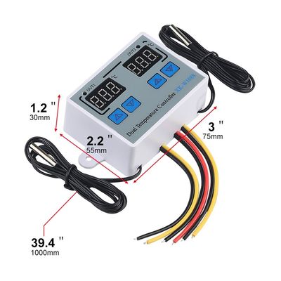 Bộ điều khiển nhiệt kế kỹ thuật số LED kép Hệ thống sưởi điện 220v