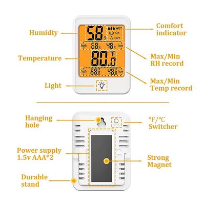 Máy đo độ ẩm nhiệt độ phòng LCD 10% - 99%RH -4F-158F