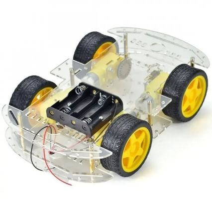 Phiên bản dài hơn 4WD Smart Robot Car Chassis Kit 4 Wheel Double Layer