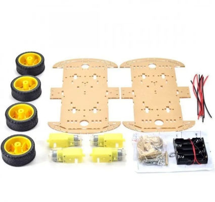 Phiên bản dài hơn 4WD Smart Robot Car Chassis Kit 4 Wheel Double Layer