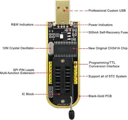 CH341 Mô-đun CH341 24 25 Series EEPROM Flash BIOS Mô-đun lập trình USB 93CXX/25CXX /24CXX