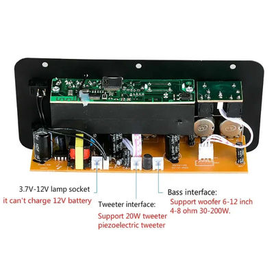 Bảng khuếch đại công suất kỹ thuật số D10 với công suất đầu ra 30-120W Bluetooth 5.0 và đầu vào micrô kép cho loa siêu trầm và karaoke
