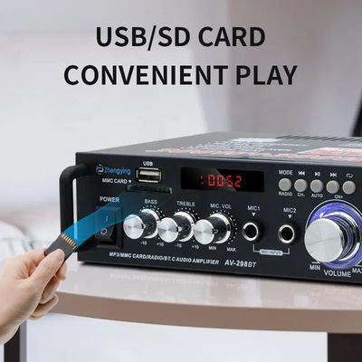 Bộ khuếch đại âm thanh Stereo 120W LDZS AV-298BT với chất lượng âm thanh BT 2.0 không dây và HIFI