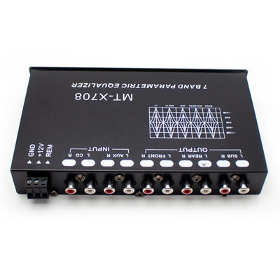 24V 5 Segment Car Audio Equalizer với điều khiển từ xa và Aux Input để điều chỉnh chính xác