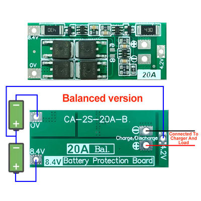 2S 20A 7.4V 8.4V 18650 Lithium Battery Protection Board Tiêu chuẩn/Balance Diy Bms Đối với 18650