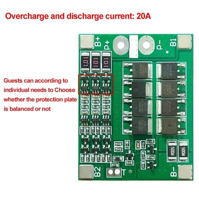 3S 25A Li-ion 18650 BMS PCM Ban bảo vệ pin với cân bằng cho pin Li-ion Lipo