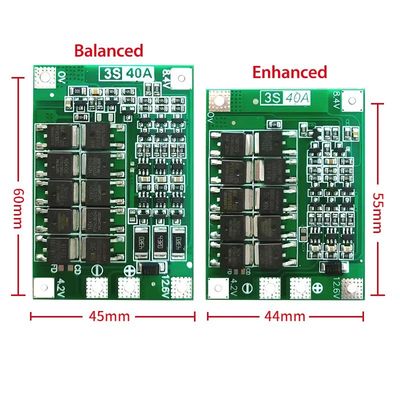 CA-3S-40A Li-ion Lithium pin sạc Lipo Cell Module PCB BMS bảo vệ bảng cho máy khoan 12.6V với cân bằng