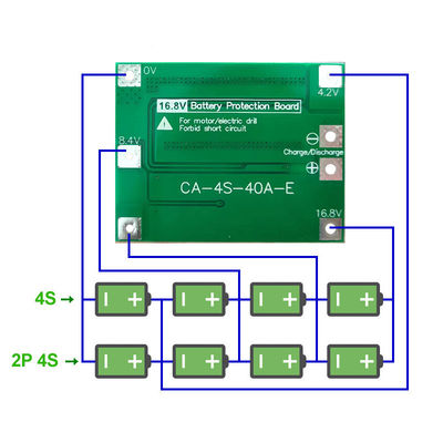 CA-4S-40A Bộ sạc pin Li-ion Lipo Cell Module PCB BMS Ban bảo vệ cho động cơ khoan 12.6V Với cân bằng
