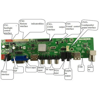 Digital Analog Integrated Universal LED TV Mainboard DTV3663 Với T2/T/C