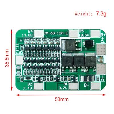 CA-6S-12A-E 24V PCB BMS bảo vệ bảng cho 6 gói 18650 Li Ion Lithium pin mô-đun