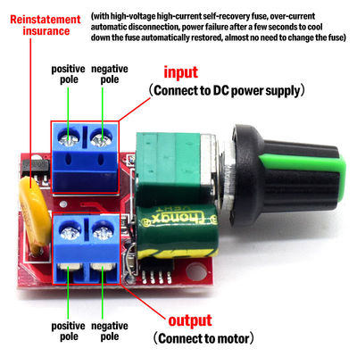 CA-105AS 35V 5A 90W Bộ Điều Khiển Tốc Độ Động Cơ Diesel Điều Chỉnh Bảng Công Tắc Cho Đèn LED Mờ