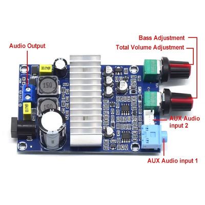 CA-3316A 100W Digital Power Amplifier Board với chip TPA3116 cho Subwoofer 12-24V