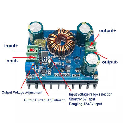 DC-DC Step Up Module 9v-60V đến 12v-80V 48V Booster Converter cho Driver LED xe hơi 600W
