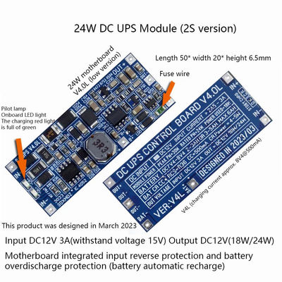 Mô-đun cung cấp điện UPS DC đa năng 24W cho thiết bị mạng hỗ trợ đầu ra 12V / 15V