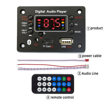 Thiết bị phụ kiện âm thanh xe hơi với chức năng ghi âm giọng nói USB FM Radio hỗ trợ màn hình sử dụng WAV Có