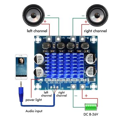 4-8ohm Output TPA3110 Digital Amplifier Audio Board cho 2 * 15W 2.0 Channel Stereo Power