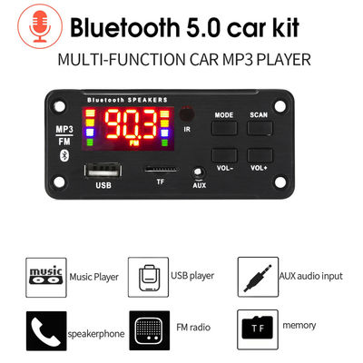 50W Bluetooth 5.0 Car Audio Amplifier Module với USB TF FM Radio và 5.0 kênh