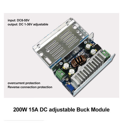 200W DC-DC Buck Module 15A Step-Down Converter 8-55V đến 1-36V với Cầm tiêu chuẩn