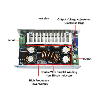 200W DC-DC Buck Module 15A Step-Down Converter 8-55V đến 1-36V với Cầm tiêu chuẩn